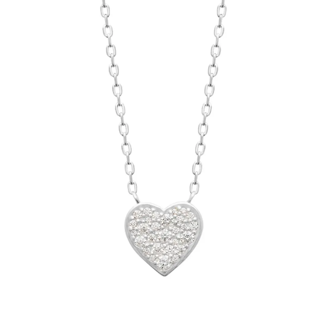 Collier femme argent pendentif cœur oxyde Maison de la Bijouterie VW3W5V45