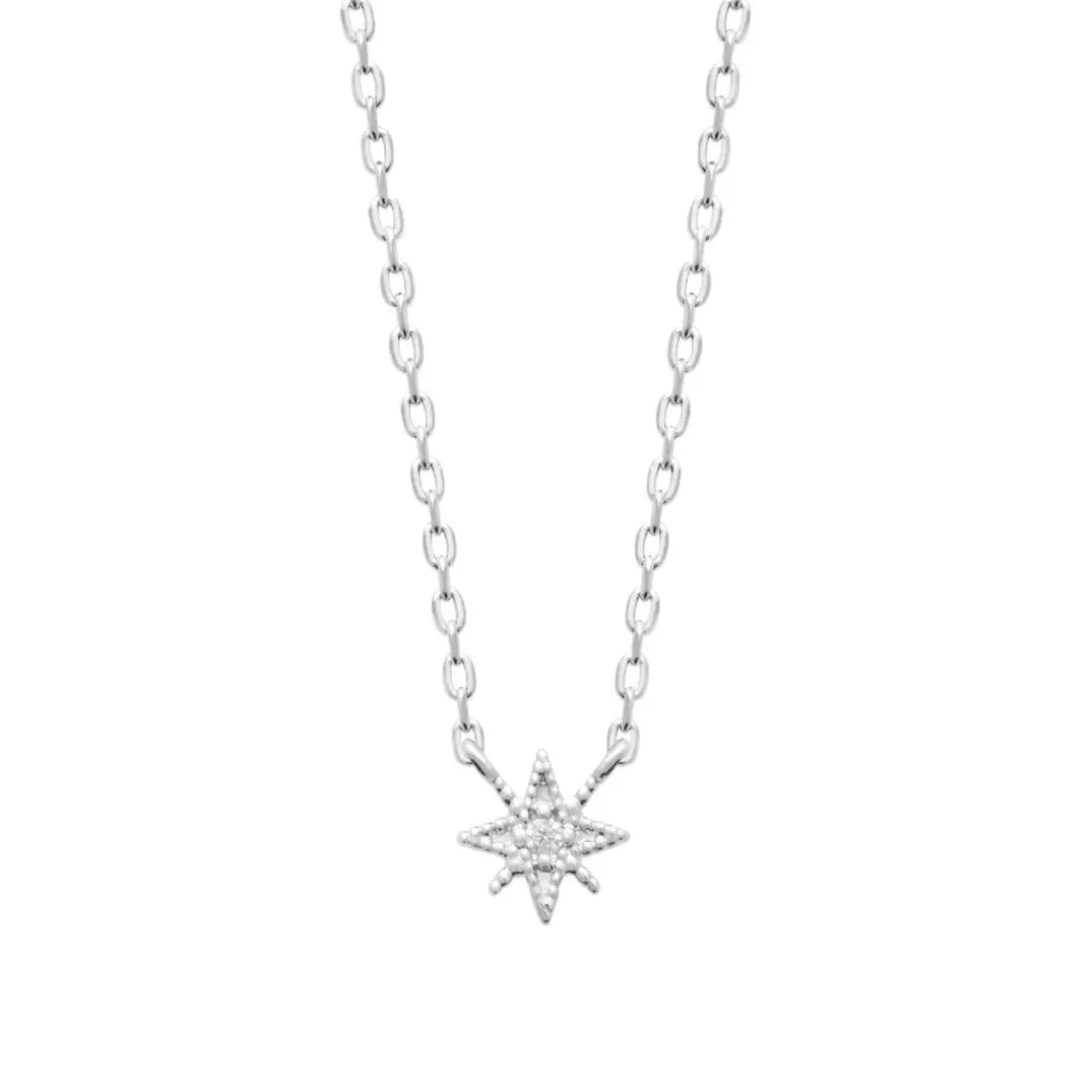 Collier femme argent pendentif étoile oxyde Maison de la Bijouterie VW3W5045