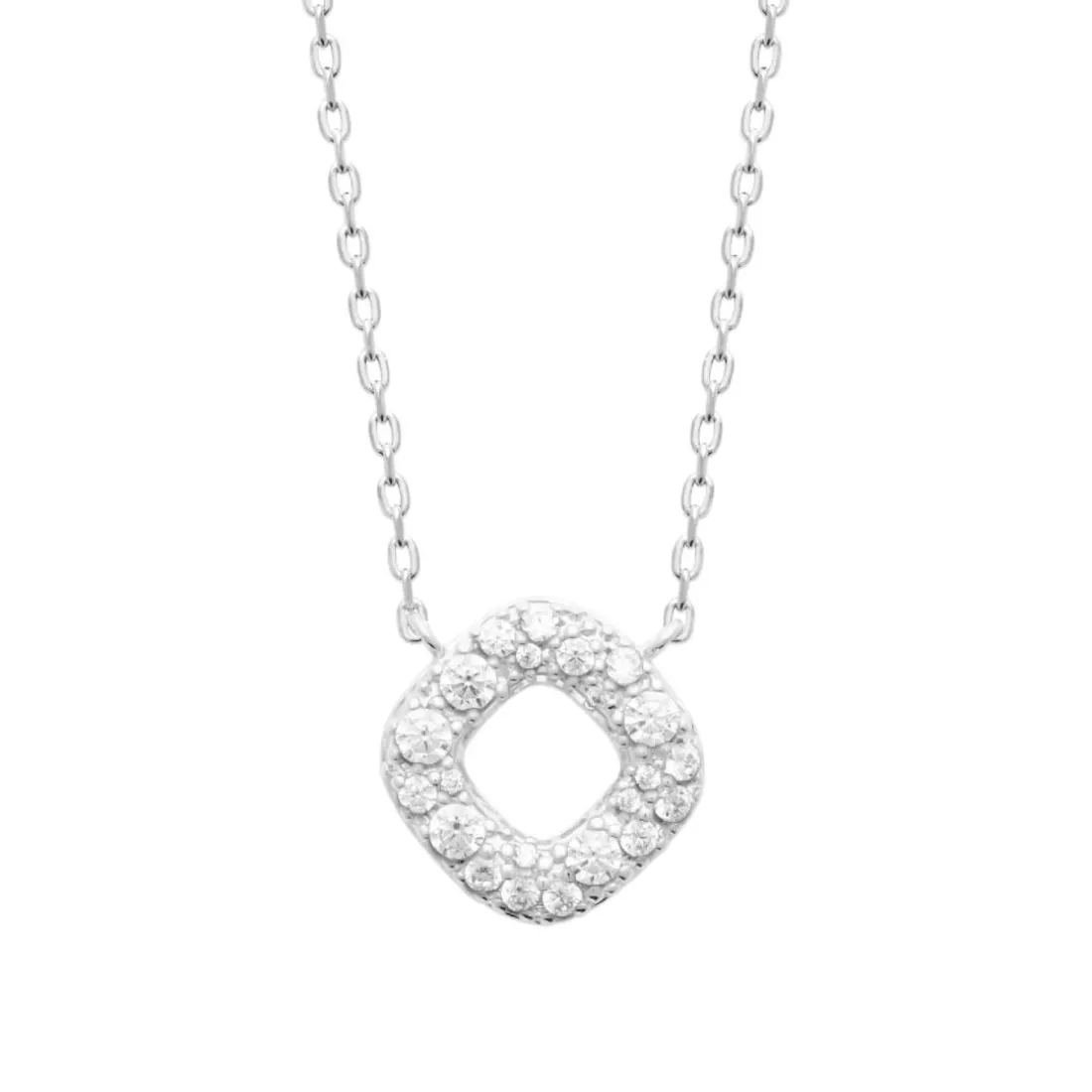 Collier femme argent pendentif oxyde de zirconium Maison de la Bijouterie VW3WVU45