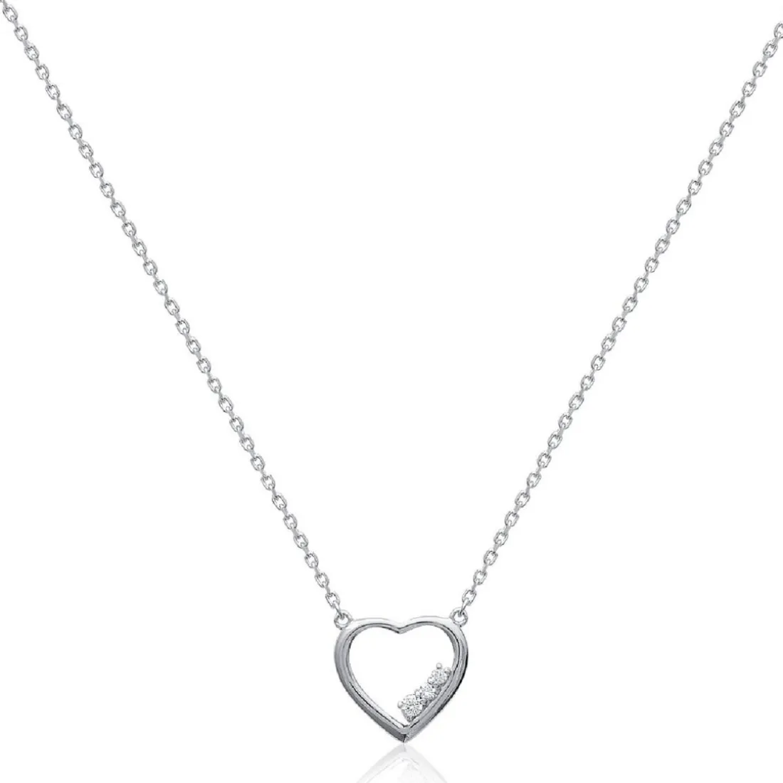 Collier femme argent rhodié - VWZ3Y045