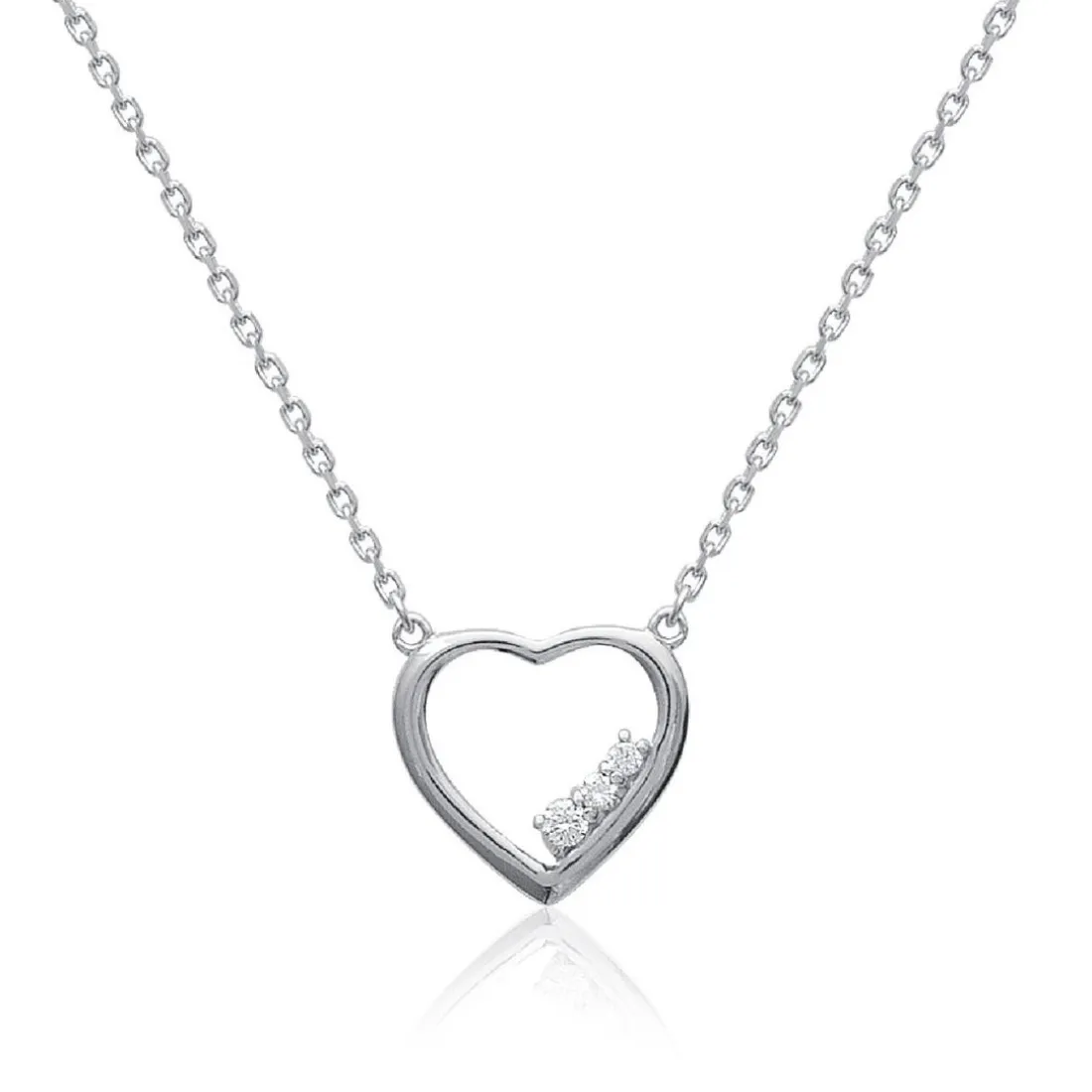 Collier femme argent rhodié - VWZ3Y045