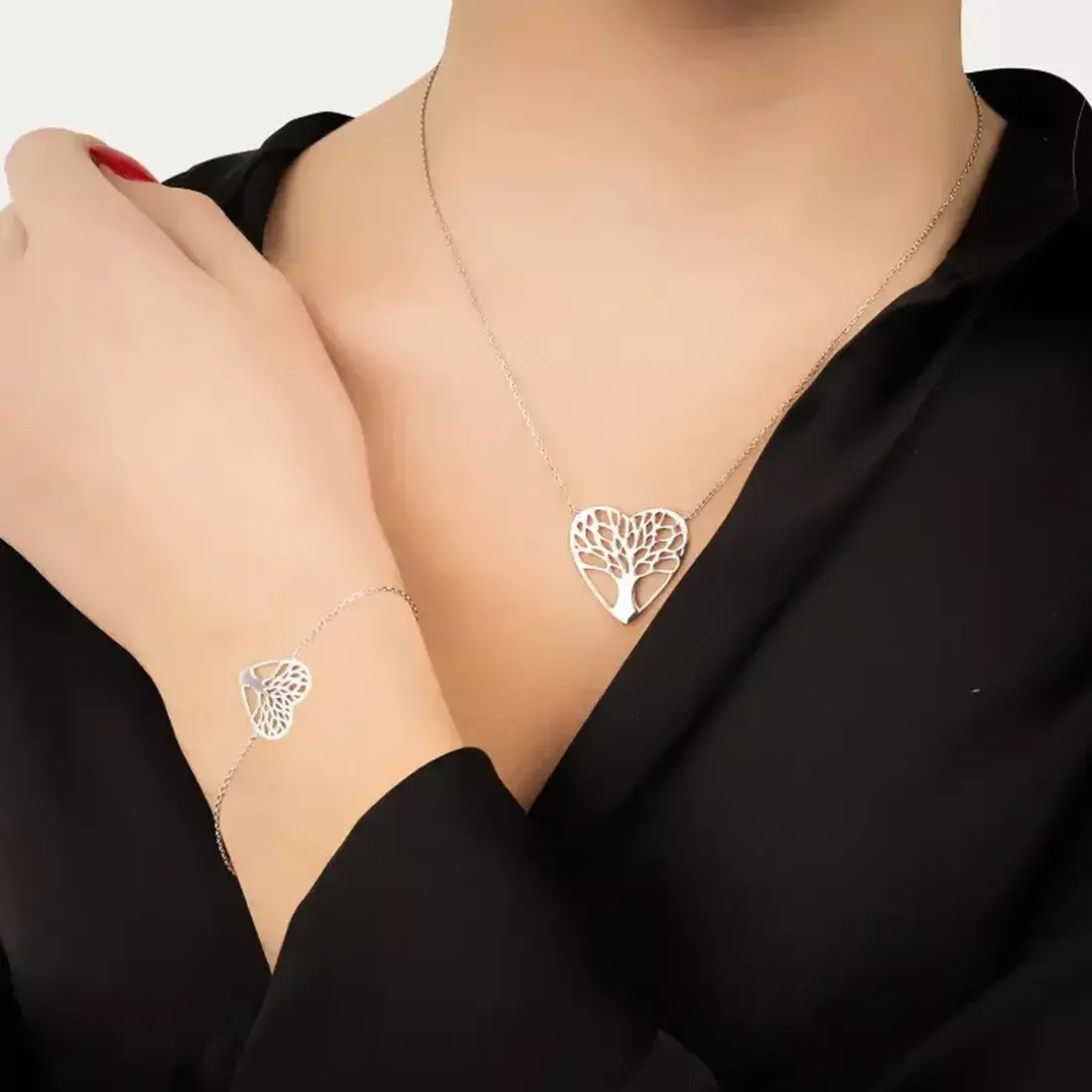 Collier femme argent rhodié - WYZ45445