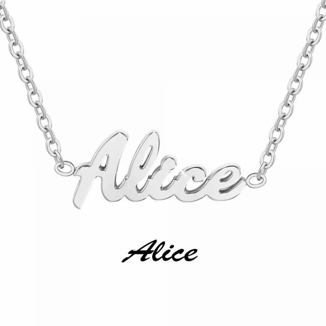 Collier Femme Athème - B2689-ARGENT-ALICE Acier