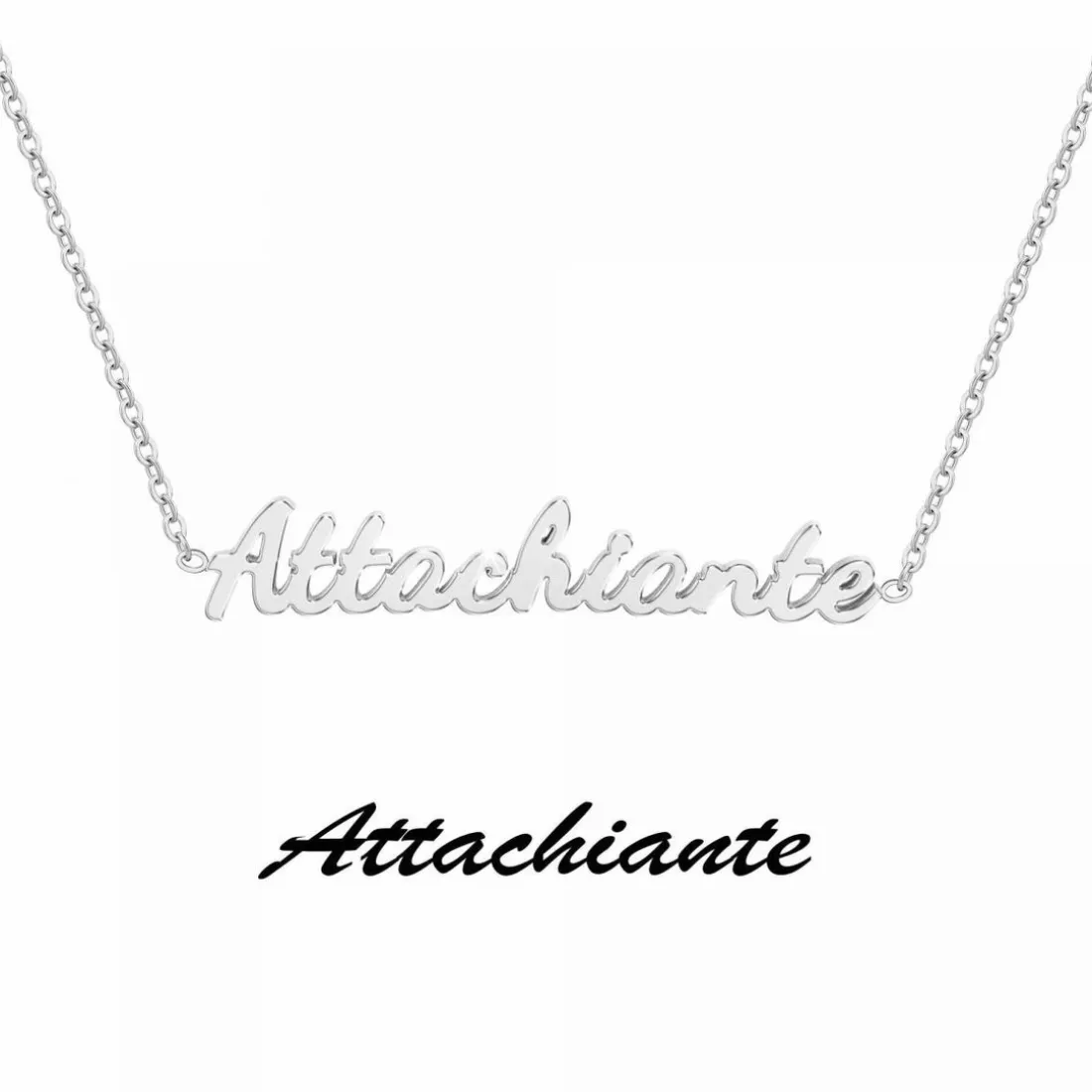 Collier femme Athème - B2689-ARGENT-ATTACHIANTE Acier Argent