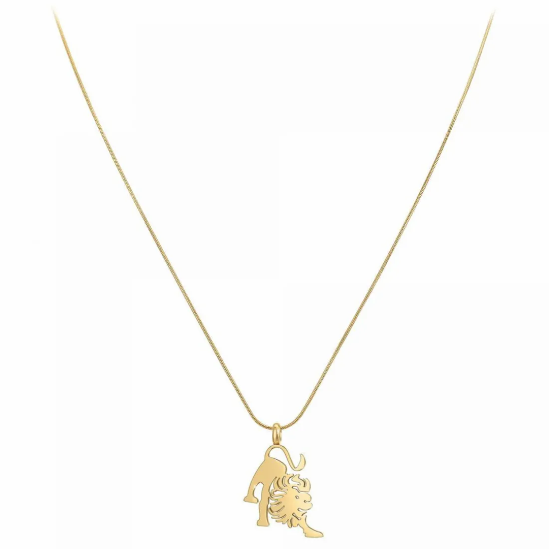 Collier Femme Athème B2427-LION - Acier Doré