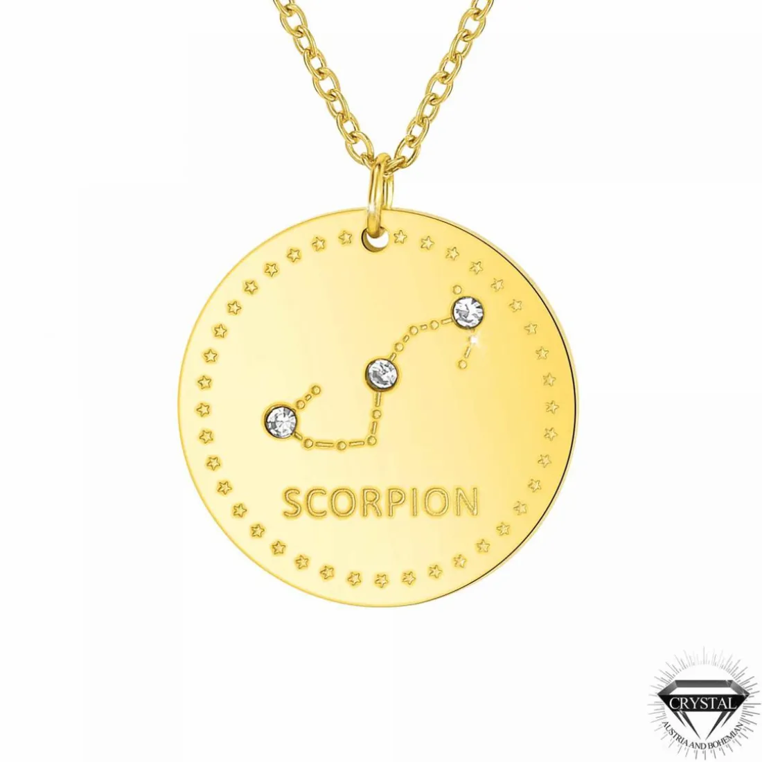 Collier femme Athème - B2449-SCORPION Acier Doré