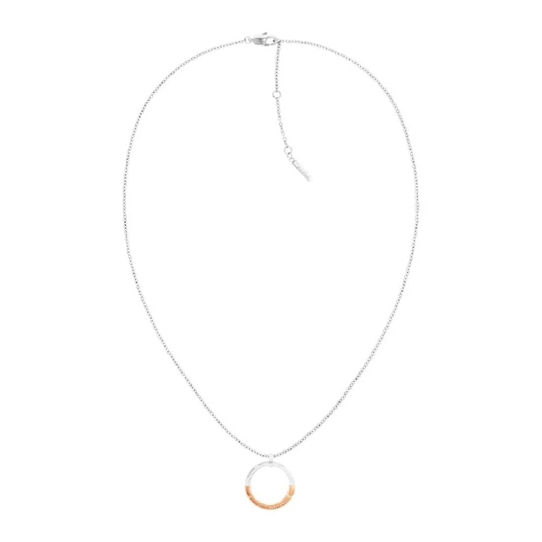 Collier Femme Calvin Klein Soft Square - 35000453 Acier Argent, Doré rose