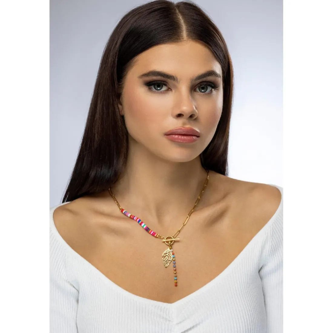 Collier femme Emily Westwood EWN23076G - Acier Doré