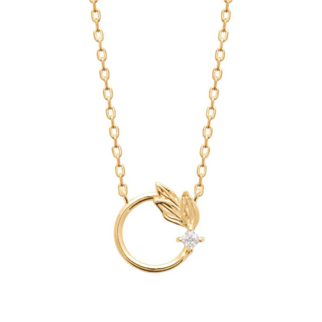 Collier femme fantaisie oxyde de zirconium plaqué or Maison de la Bijouterie UW3VVU45