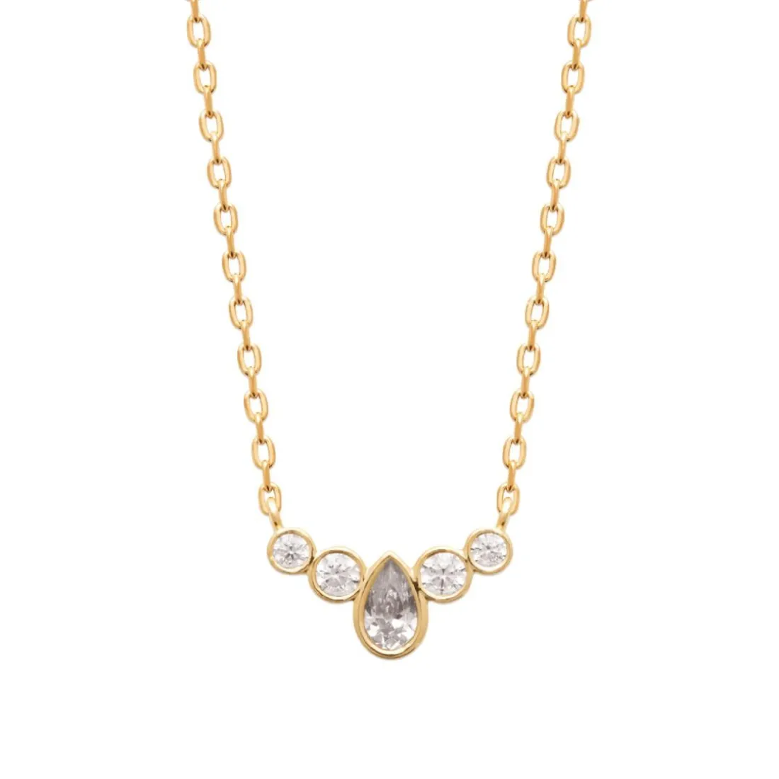 Collier femme fantaisie oxyde de zirconium plaqué or Maison de la Bijouterie UW3VVV45