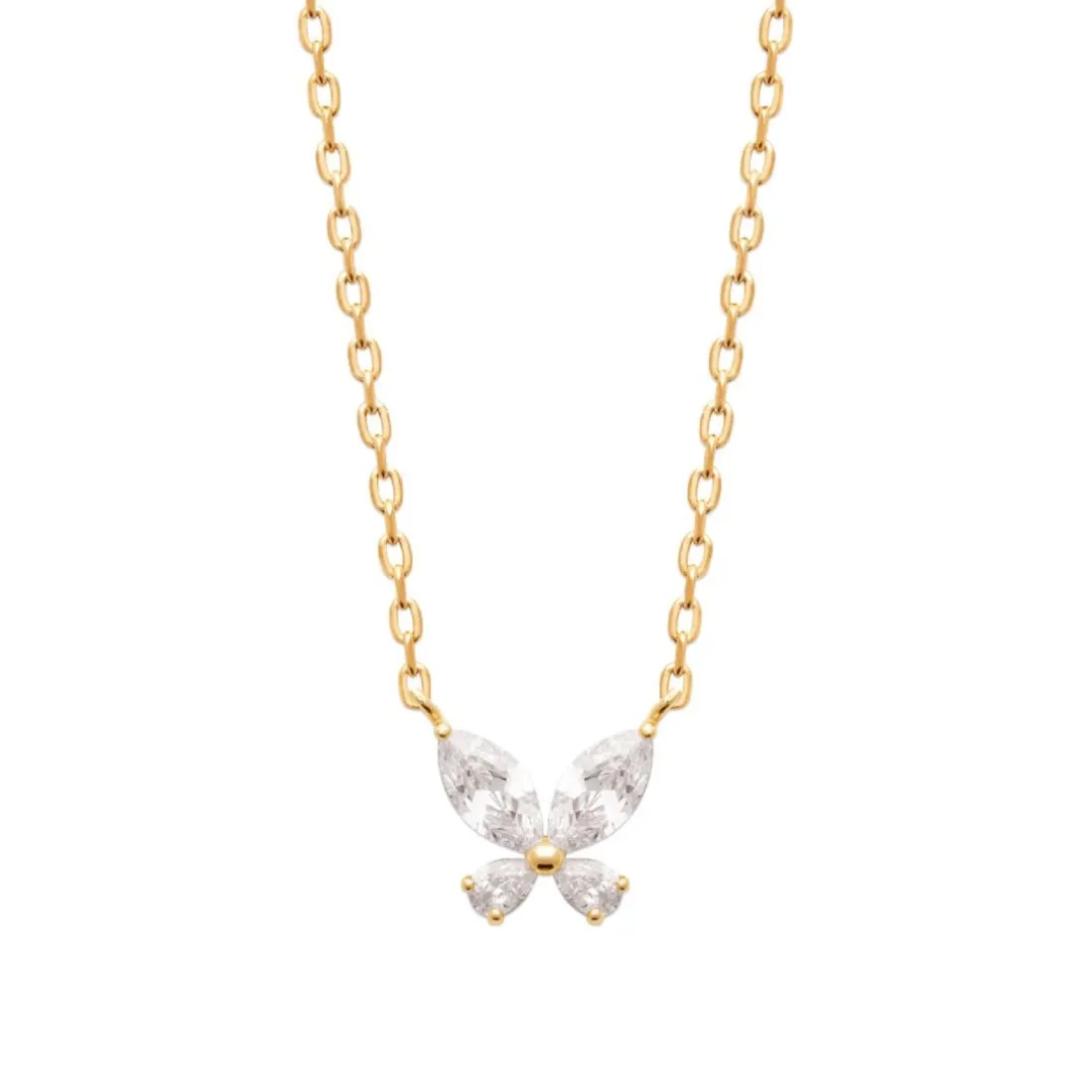 Collier femme fantaisie oxyde de zirconium plaqué or Maison de la Bijouterie UW3VV345