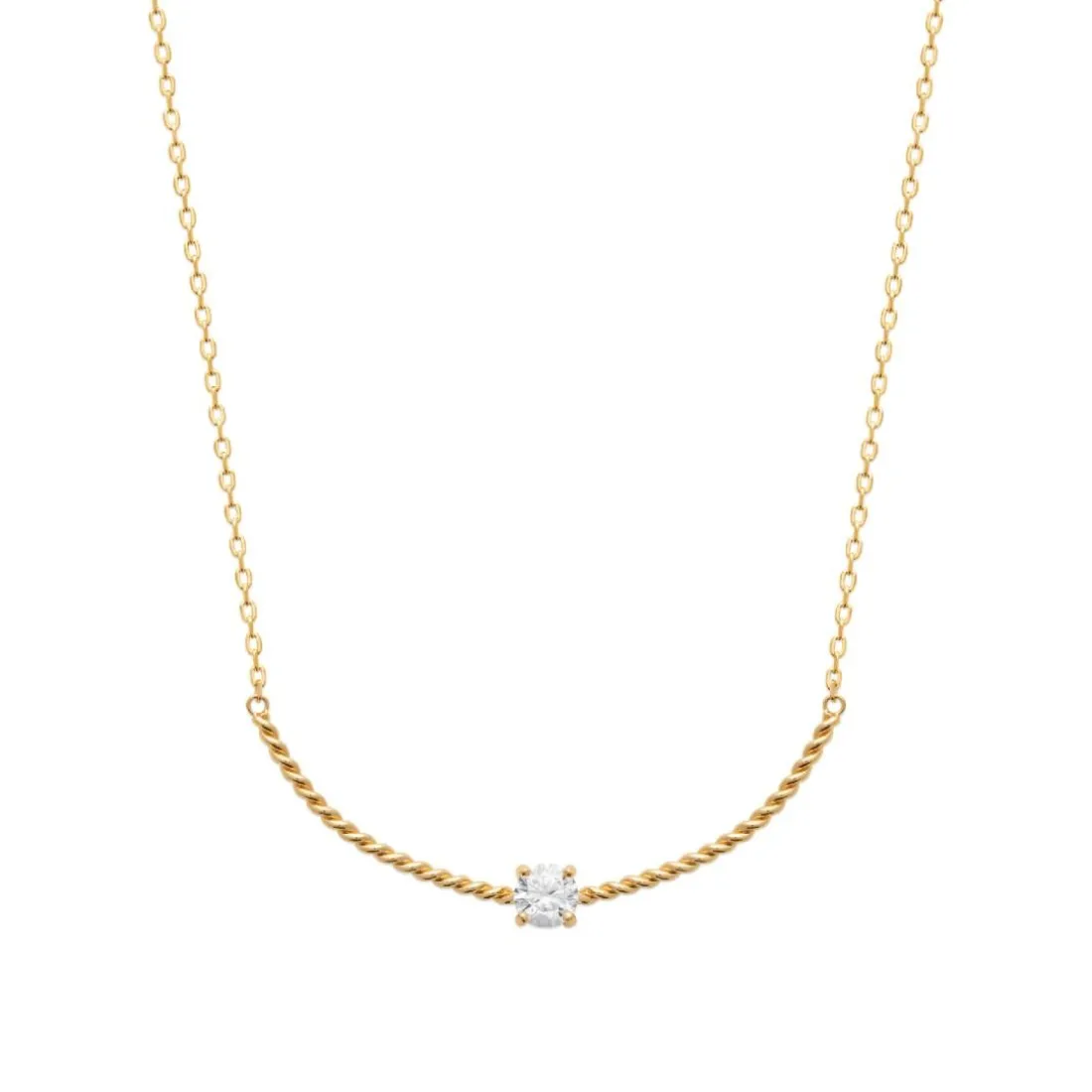 Collier femme fantaisie oxyde de zirconium plaqué or Maison de la Bijouterie UW345Y45