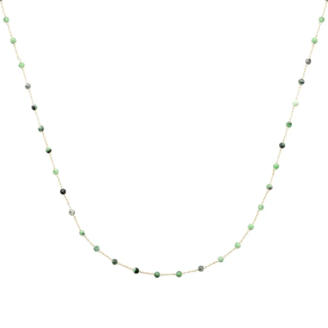 Collier femme fantaisie rubis zoisite plaqué or Maison de la Bijouterie UW3VY450