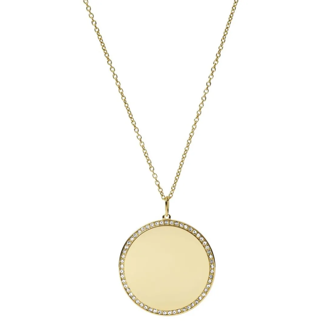 Collier Femme Fossil Bijoux Engravable - JF03888710 Acier Doré