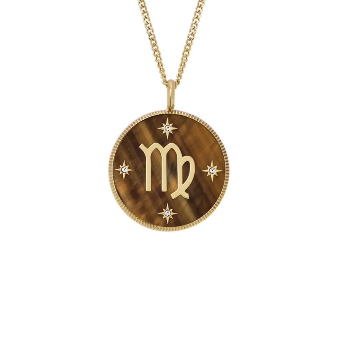 Collier Femme Fossil Bijoux Signes du Zodiaque Vierge - JF04843710 Acier inoxydable