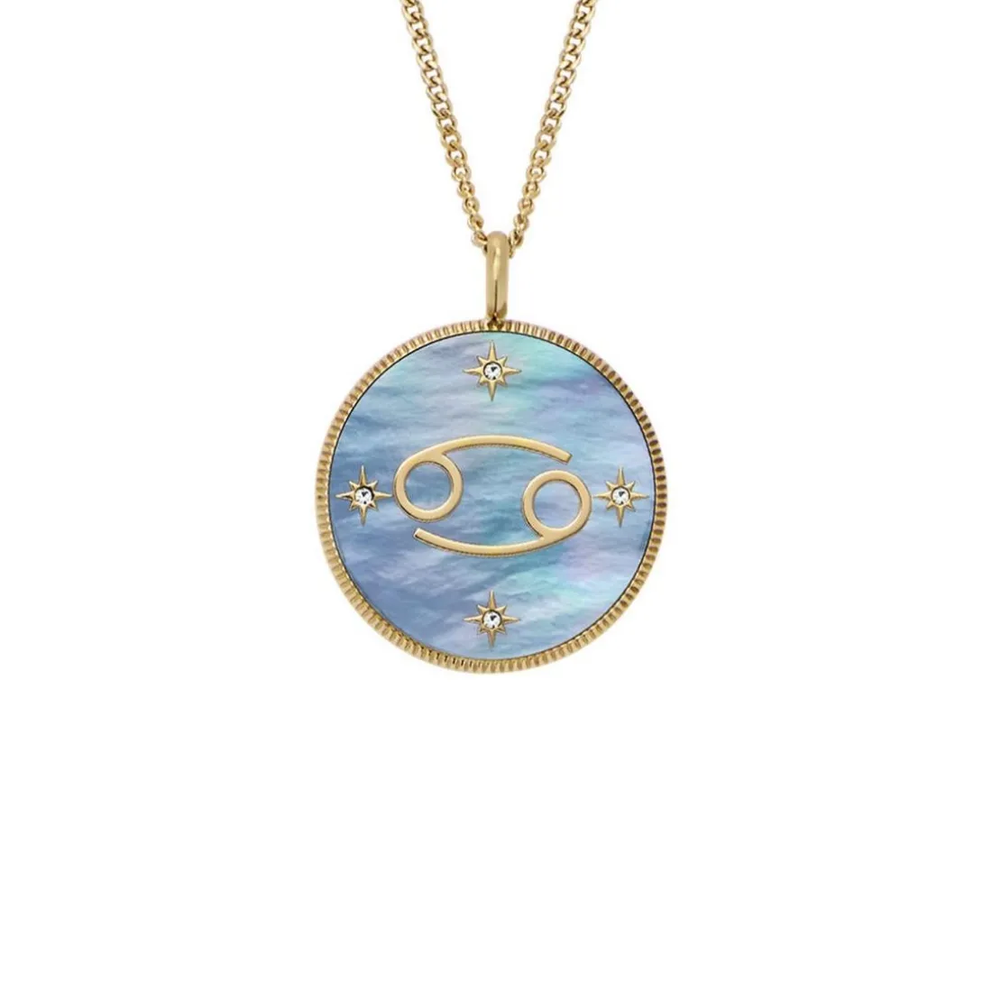 Collier Femme Fossil Bijoux Signes du Zodiaque Cancer - JF04841710 Acier inoxydable