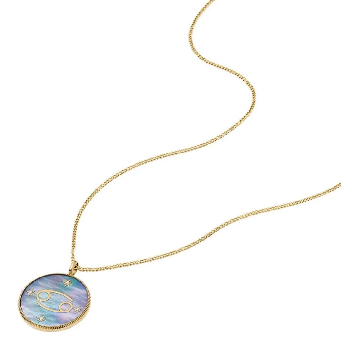 Collier Femme Fossil Bijoux Signes du Zodiaque Cancer - JF04841710 Acier inoxydable
