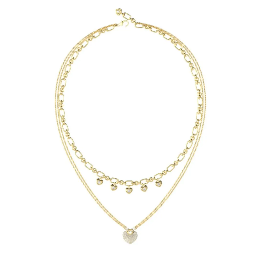 Collier Femme Guess Bijoux Crazy In Love JUBN05208JWYG Acier Doré