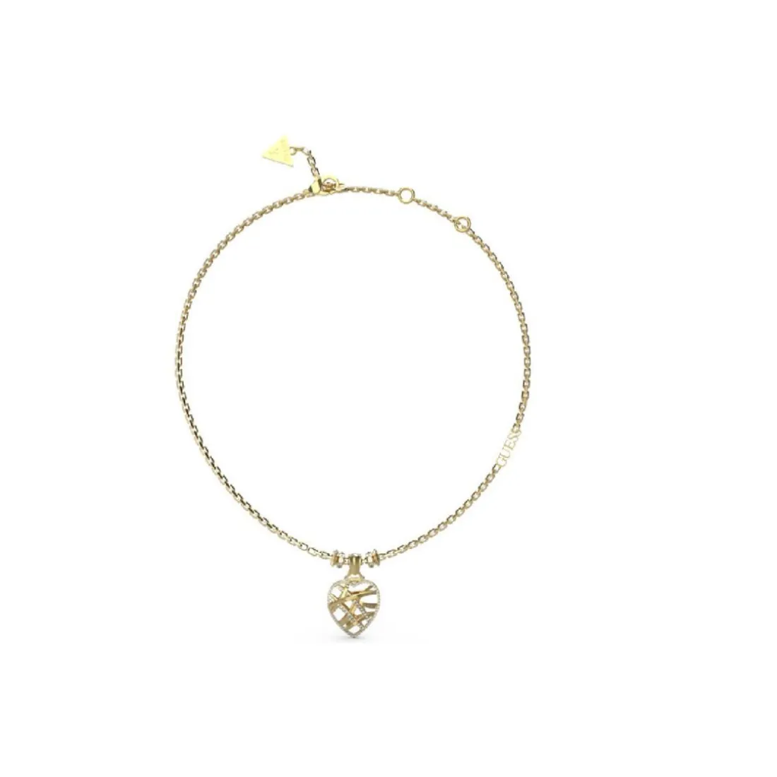 Collier femme Guess Bijoux - JUBN03099JWYG HEART CAGE Acier Doré
