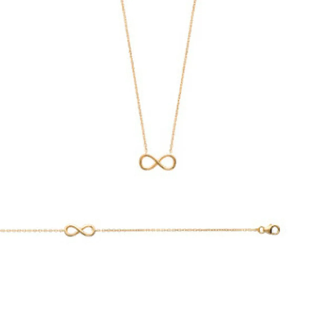 Collier Femme infinity plaqué or Maison de la Bijouterie UYZYU345