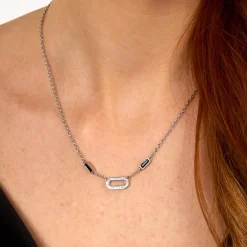 Collier Femme Karl Lagerfeld Stone - KLAYC11 Acier Argent