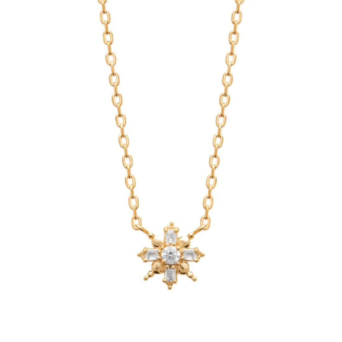 Collier femme oxyde de zirconium plaqué or Maison de la Bijouterie UW3VWZ45