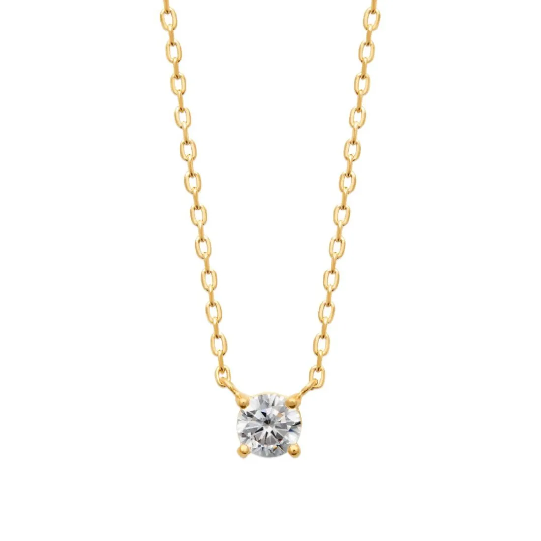 Collier femme oxyde de zirconium plaqué or Maison de la Bijouterie UW300545