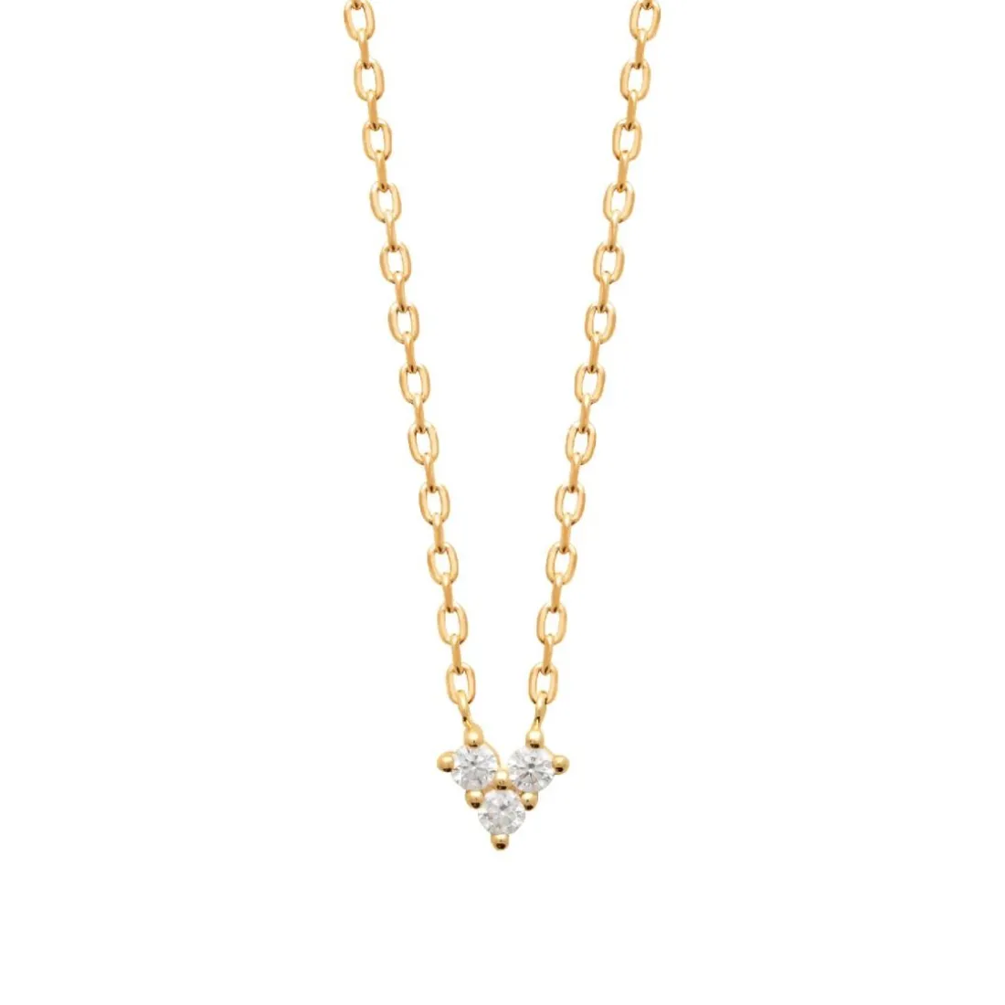 Collier femme oxyde de zirconium Maison de la Bijouterie plaqué or UW3W6W45