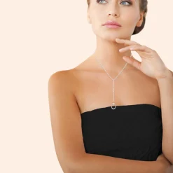 Collier femme pendentif goutte oxyde de zirconium Maison de la Bijouterie VW40YW45