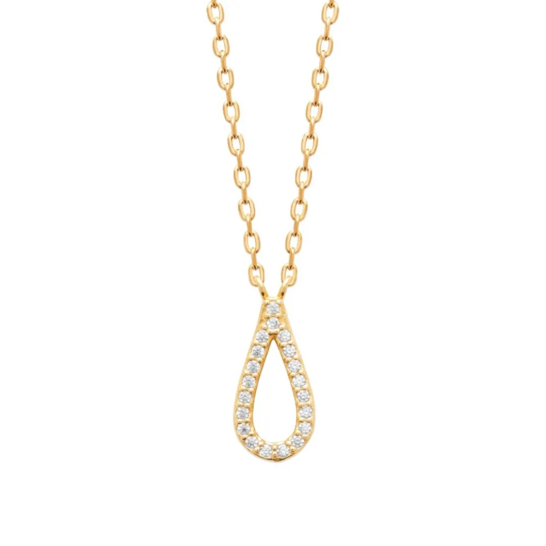 Collier femme pendentif goutte oxyde plaqué or Maison de la Bijouterie UW3V6Y45