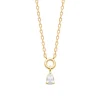 Collier femme pendentif oxyde de zirconium plaqué or Maison de la Bijouterie UW3VU445