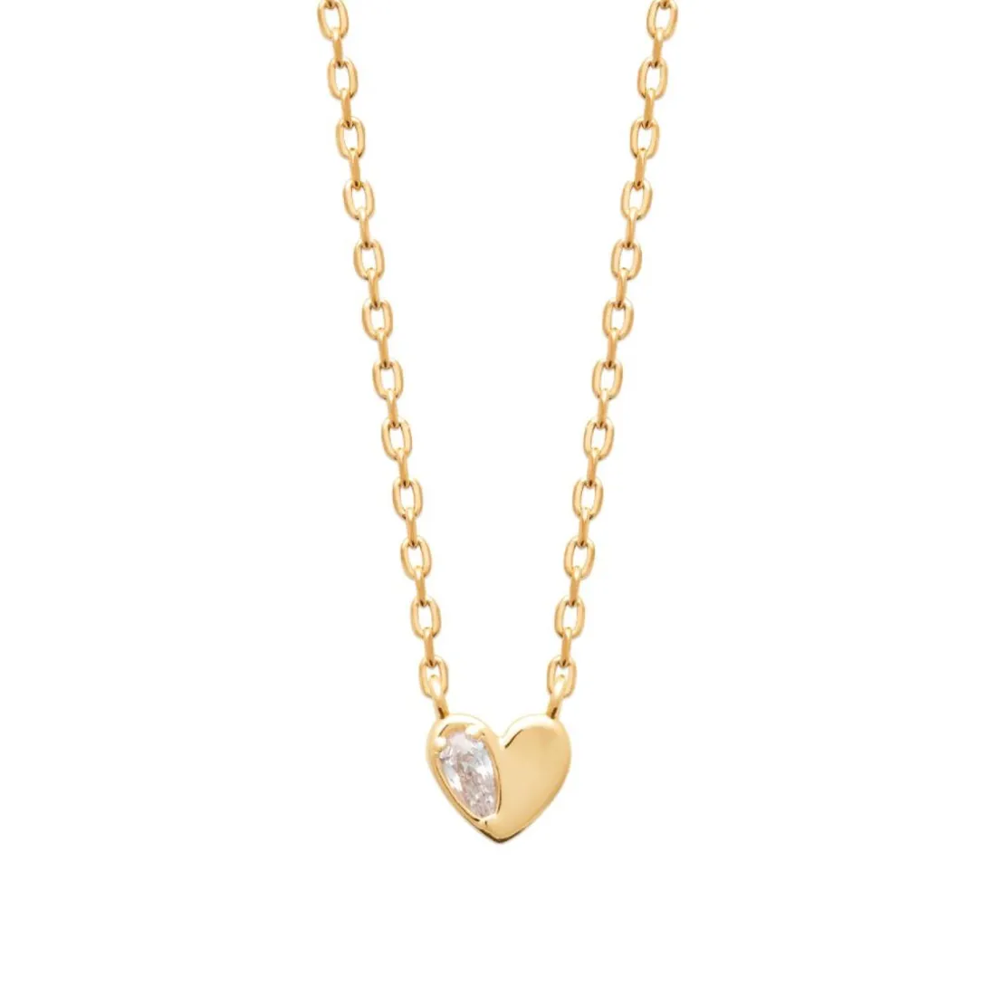 Collier femme plaqué or cœur oxyde Maison de la Bijouterie UW3U5W45