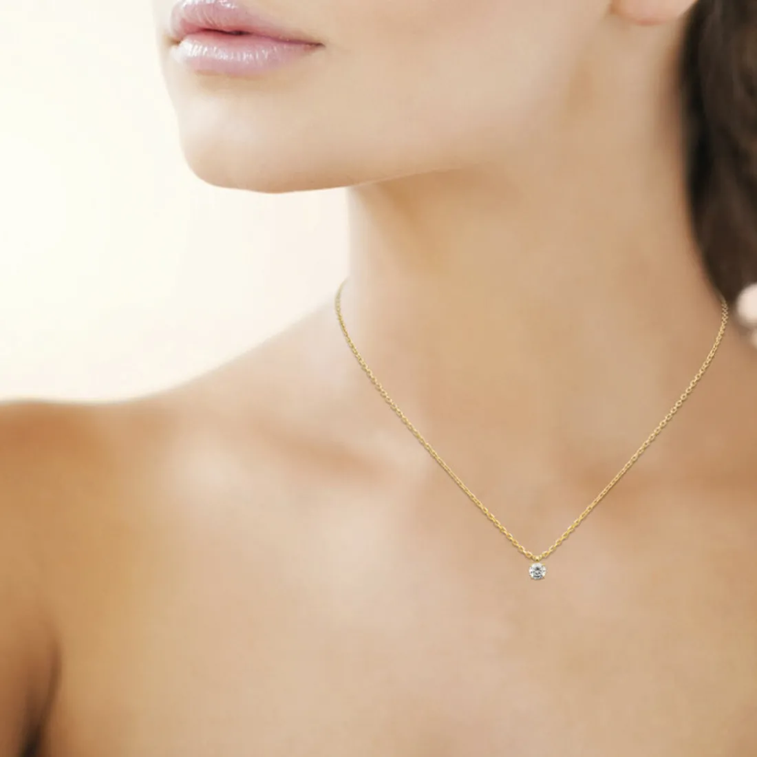 Collier Femme plaqué or oxyde de zirconium 4mm Maison de la Bijouterie UW30W445