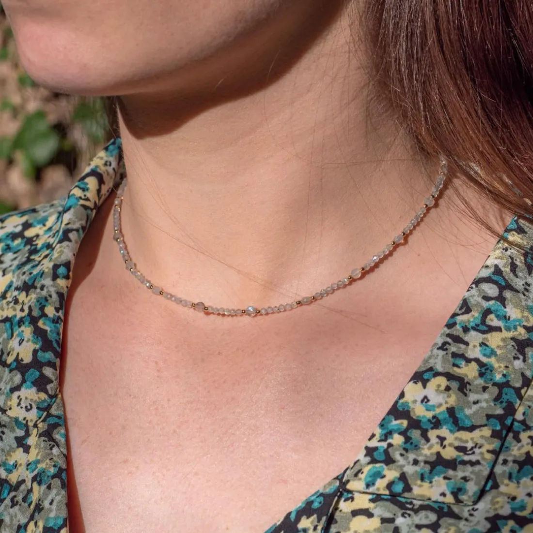 Collier Femme Sloya Paloma en pierres Labradorite