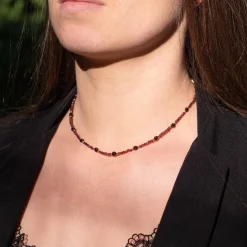Collier Femme Sloya Paloma en pierres Grenat