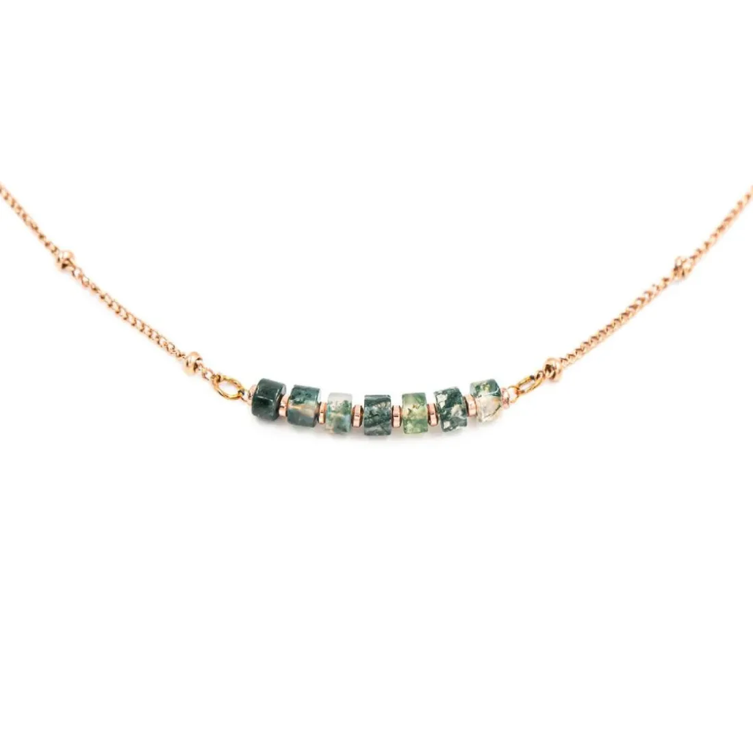 Collier Femme Sloya Piana Agate Aquatique