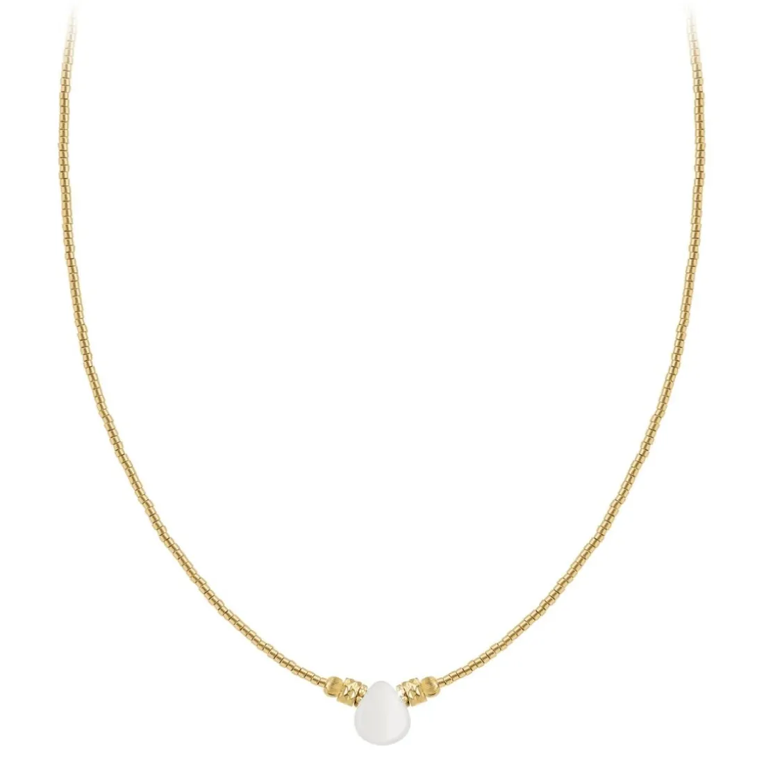 Collier Femme So Charm - B4179-BLANC - Collier Mode Doré
