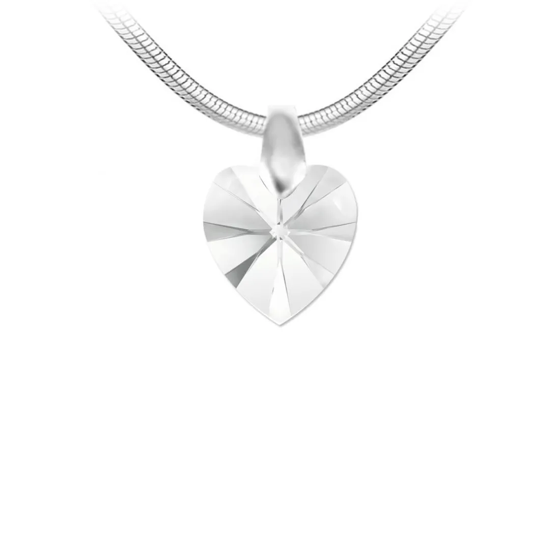 Collier Femme So Charm - B4248-CRYS+SN016 - Collier Coeur Argenté