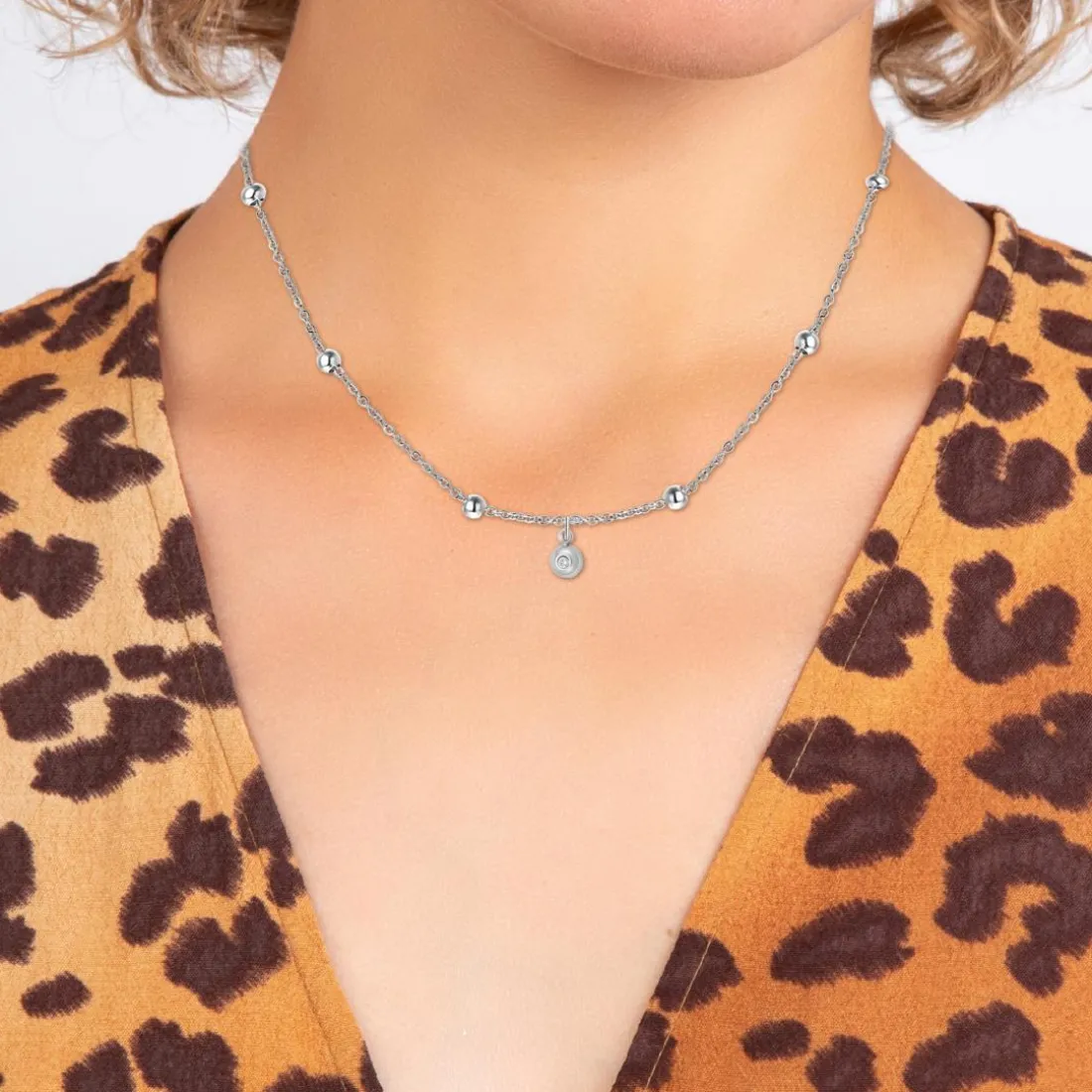 Collier Femme So Charm - BD2370-ARGENT-DIAMANT - Collier Mode Argenté