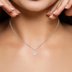 Collier Femme So Charm - B1498-D - Collier Initiale Argenté