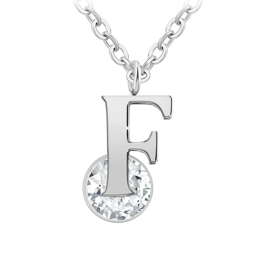 Collier Femme So Charm - B1498-F - Collier Initiale Argenté