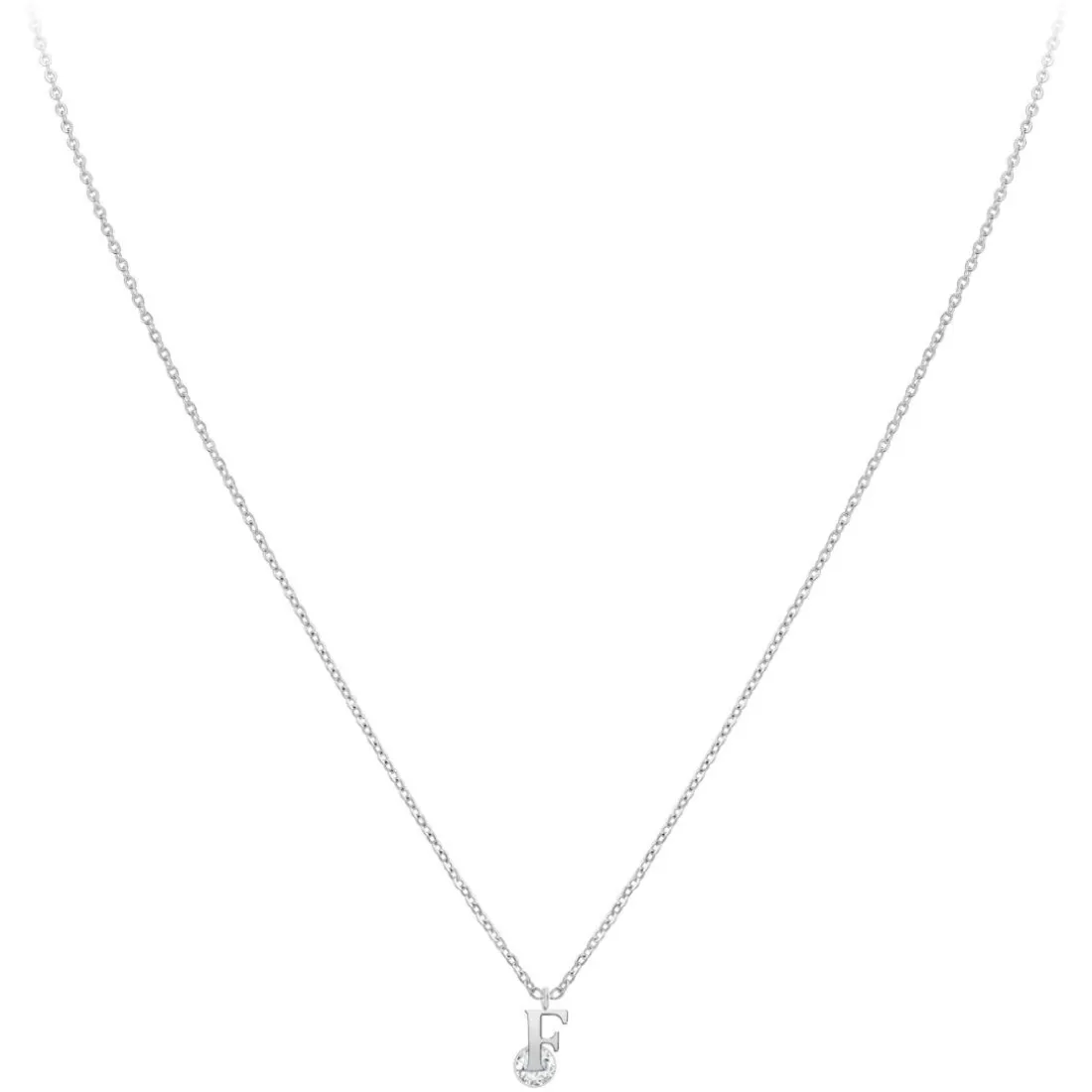 Collier Femme So Charm - B1498-F - Collier Initiale Argenté
