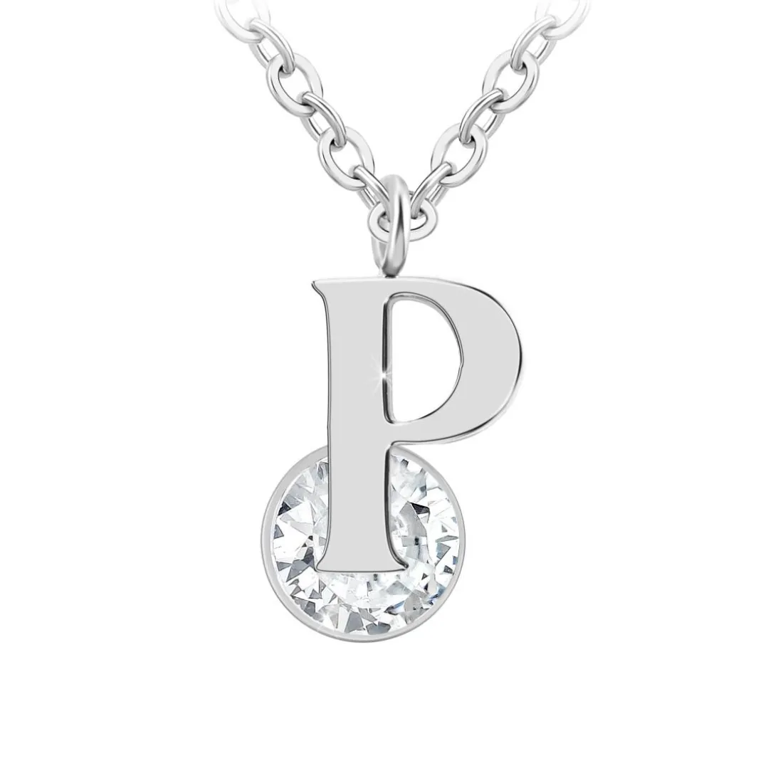 Collier Femme So Charm - B1498-P - Collier Initiale Argenté