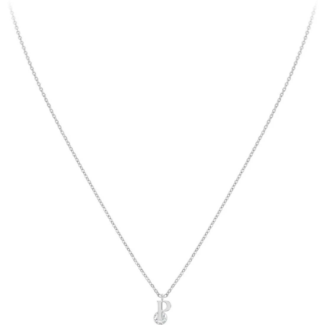 Collier Femme So Charm - B1498-P - Collier Initiale Argenté