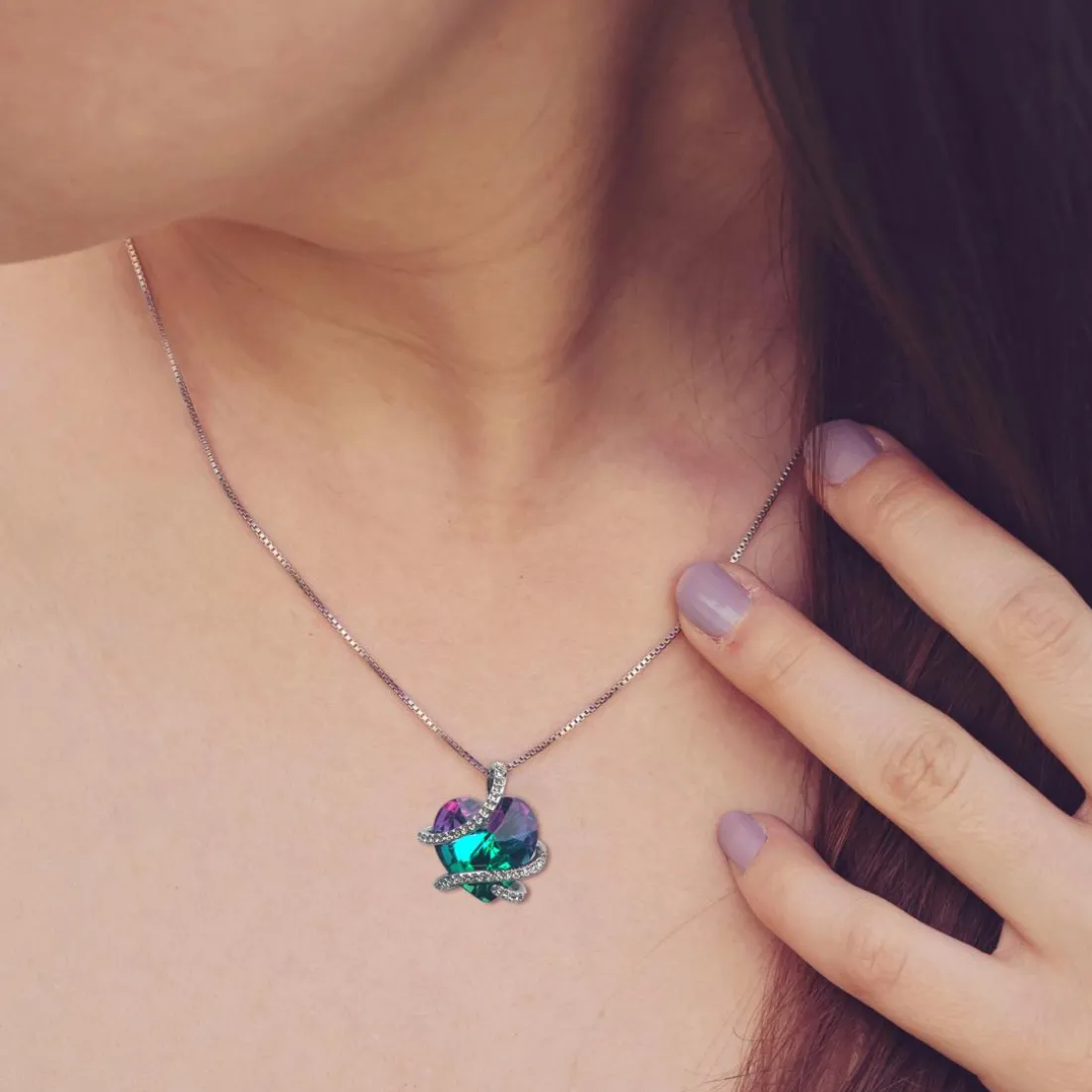 Collier Femme So Charm - BS1409-HELI - Collier Coeur Argenté