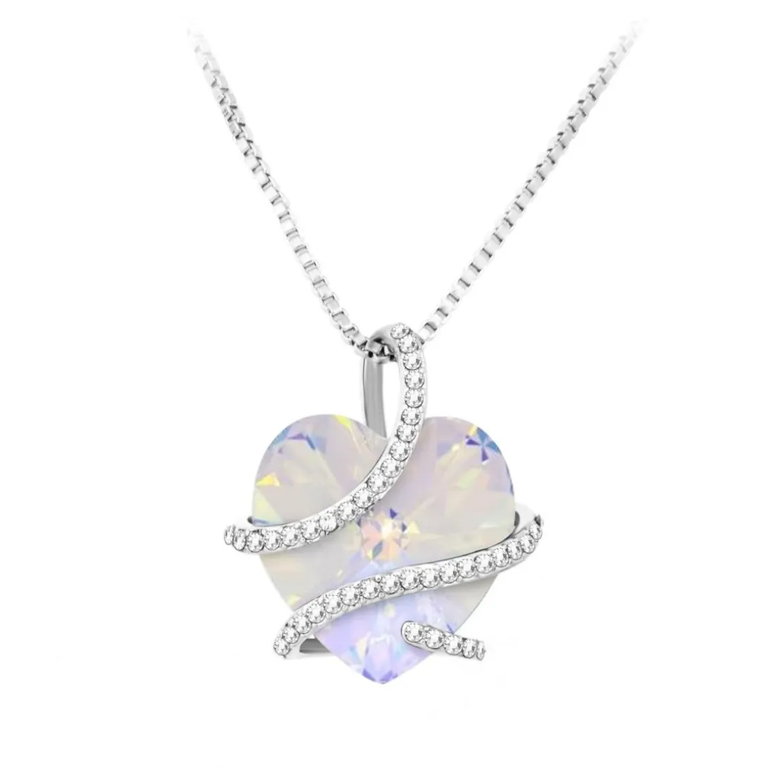 Collier Femme So Charm - BS1409-IRIS - Collier Coeur Argenté