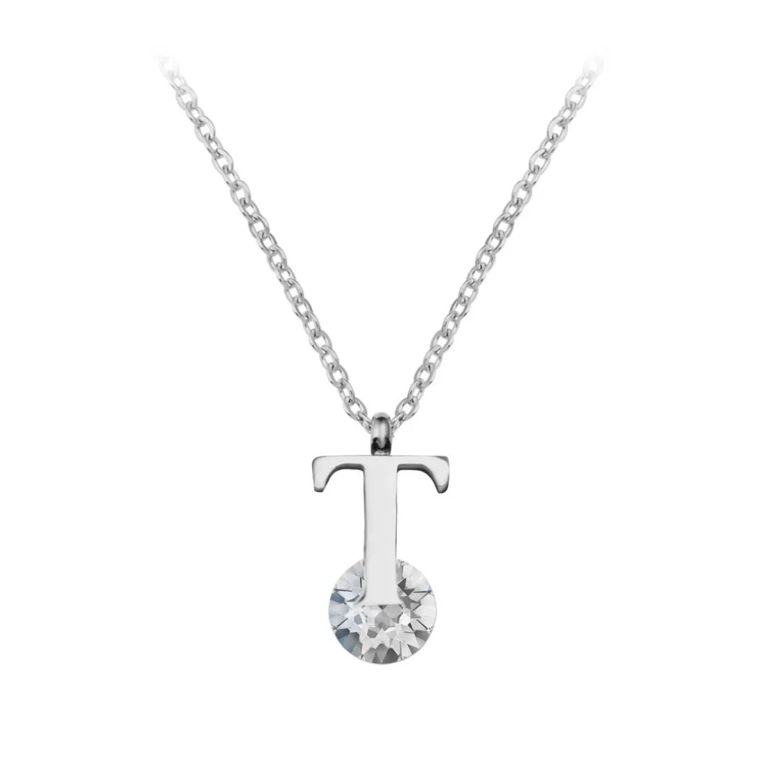 Collier Femme So Charm - B1498-T - Collier Initiale Argenté