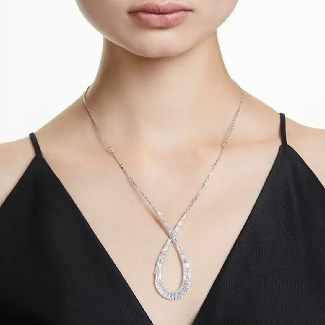 Collier Femme Swarovski Hyperbola L - 5679438 blanc,argent