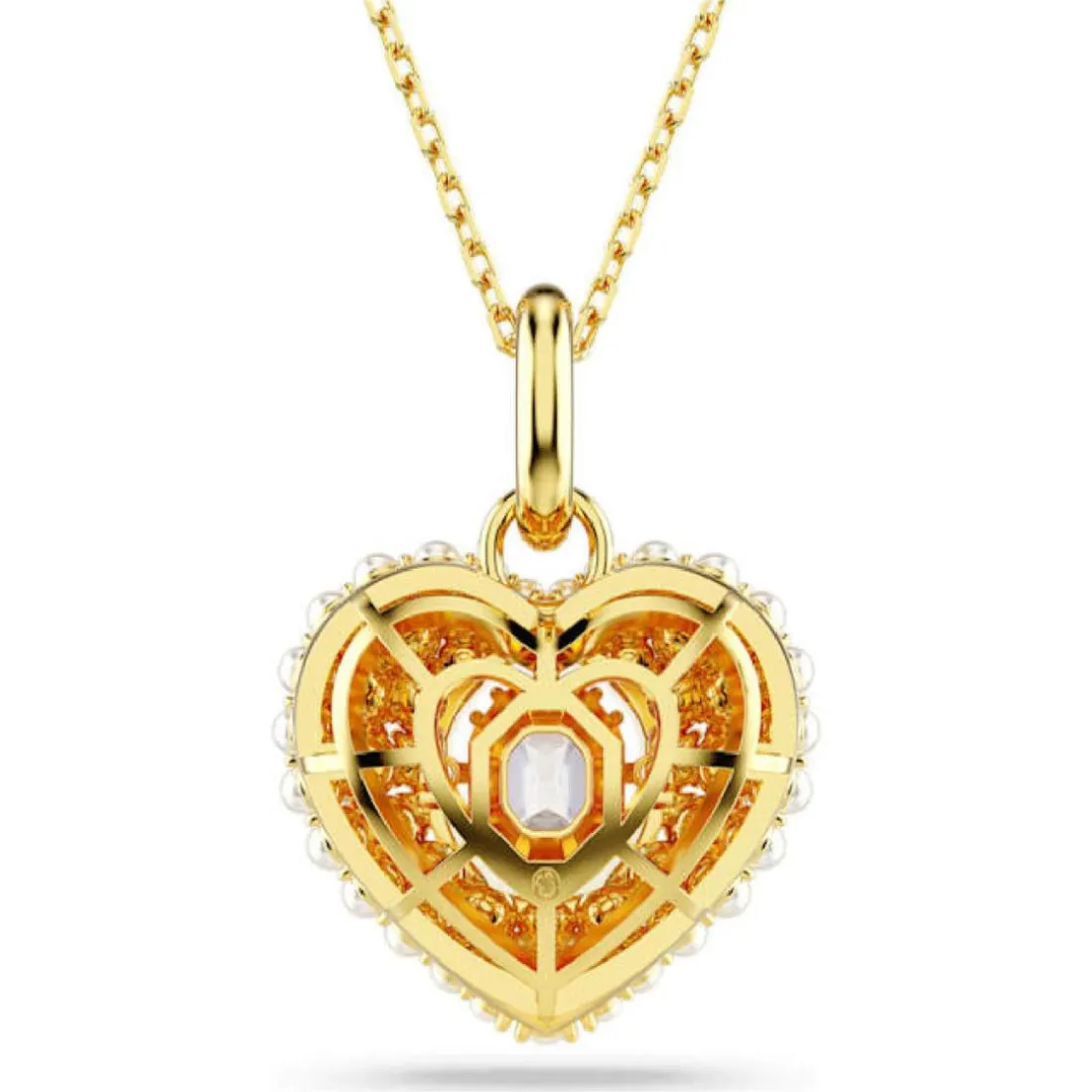 Collier Femme Swarovski Hyperbola Heart - 5680399 doré