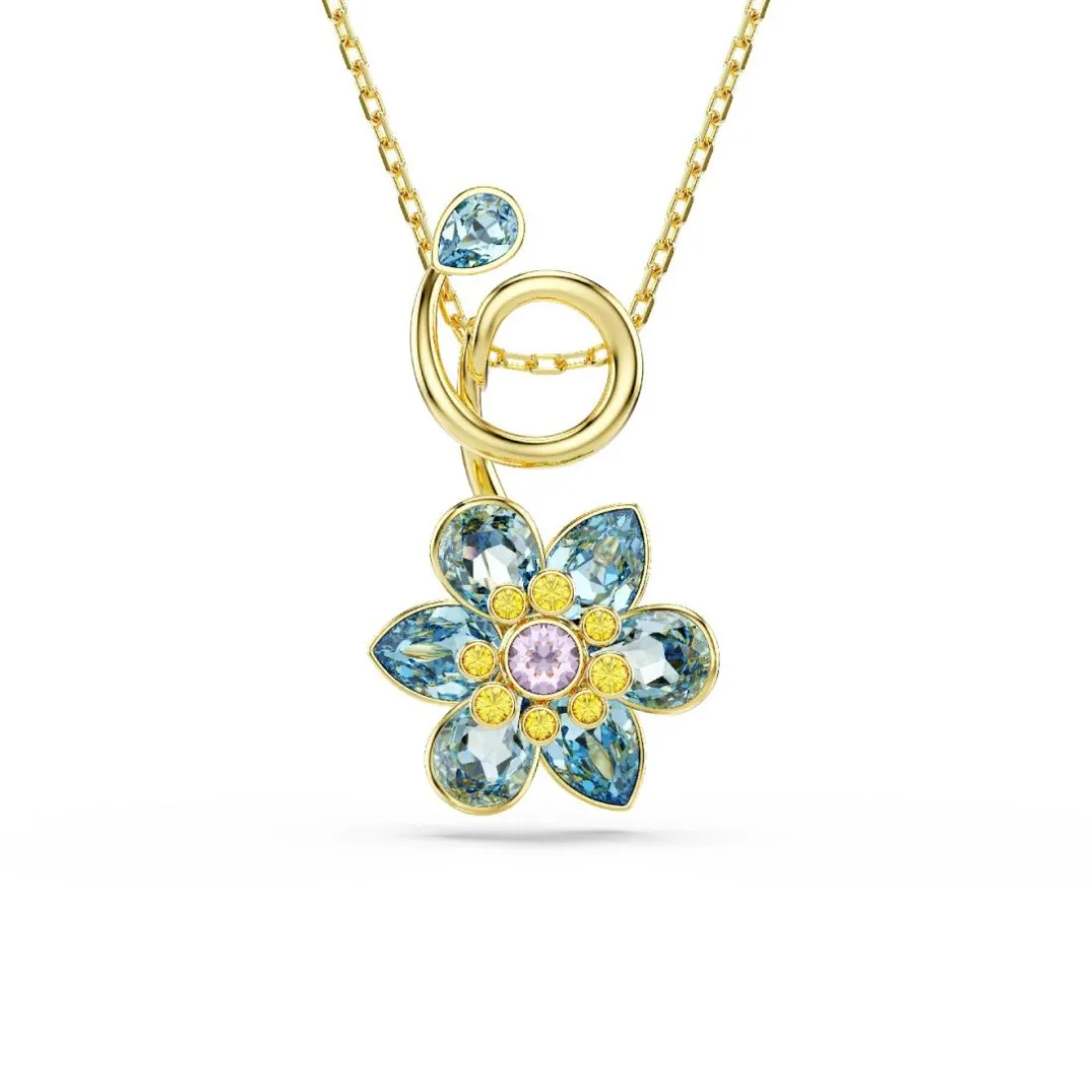 Collier Femme Swarovski Idyllia F Florere - 5709029 Plaqué or Bleu